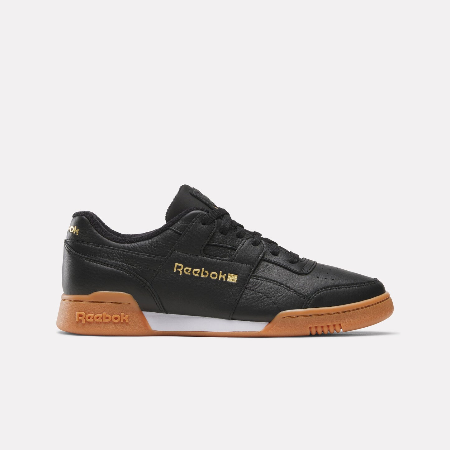REEBOK FOOTWEAR UNISEX Workout Plus Shoes BLACK/GOLD/GUM
