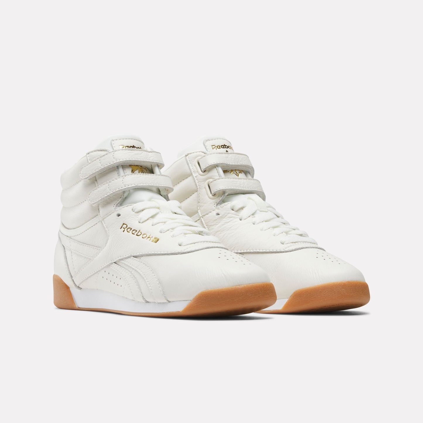 REEBOK FOOTWEAR WOMEN Freestyle Hi Shoes CHALK/GOLD/GUM