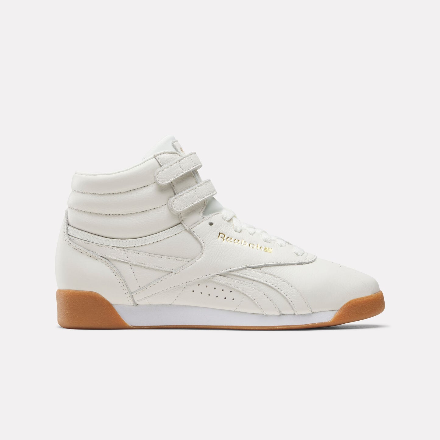 REEBOK FOOTWEAR WOMEN Freestyle Hi Shoes CHALK/GOLD/GUM
