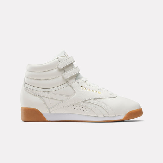 REEBOK FOOTWEAR WOMEN Freestyle Hi Shoes CHALK/GOLD/GUM