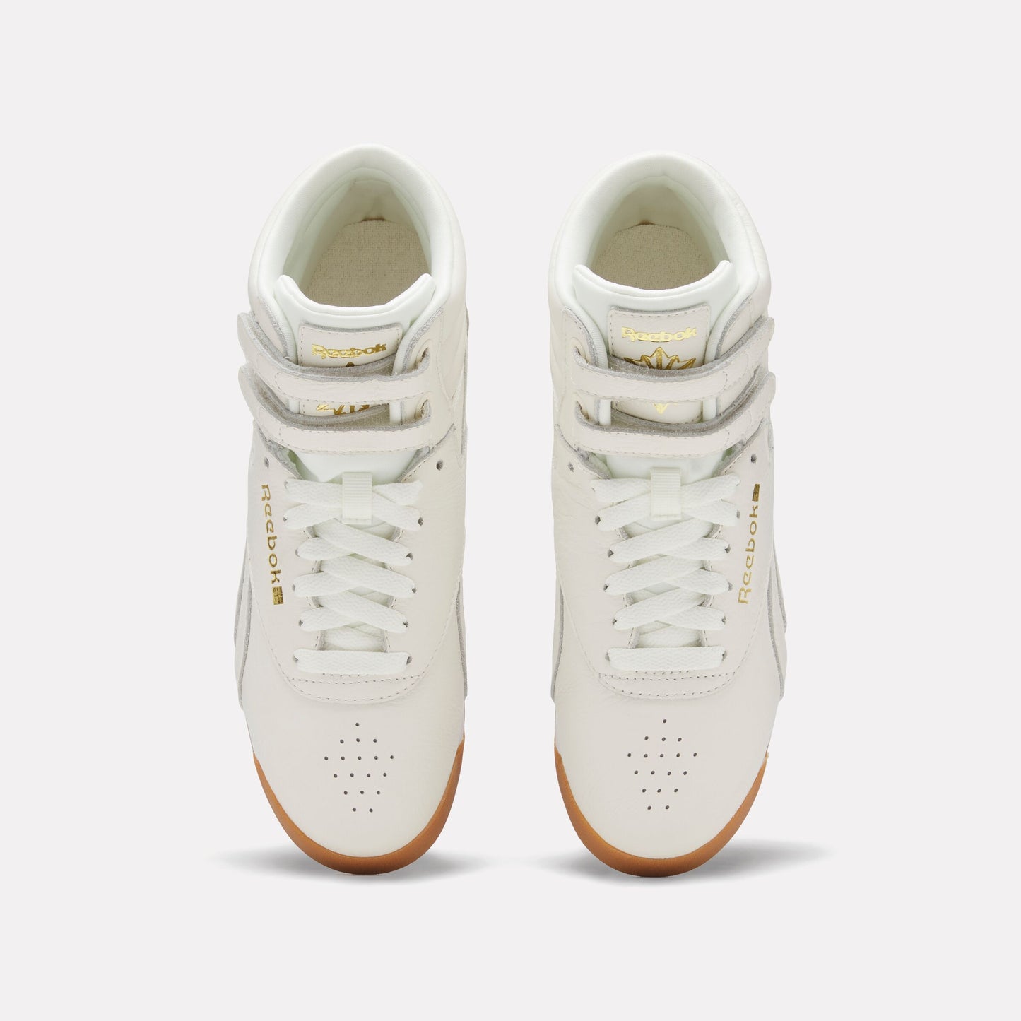 REEBOK FOOTWEAR WOMEN Freestyle Hi Shoes CHALK/GOLD/GUM