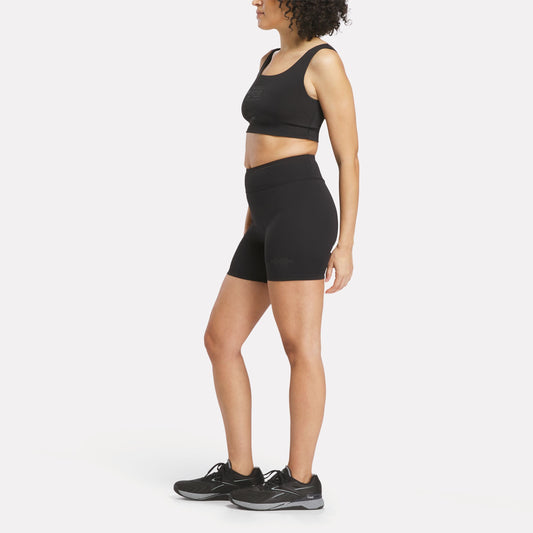REEBOK APPAREL WOMEN Reebok x F45 Training High-Rise Biker Shorts BLACK