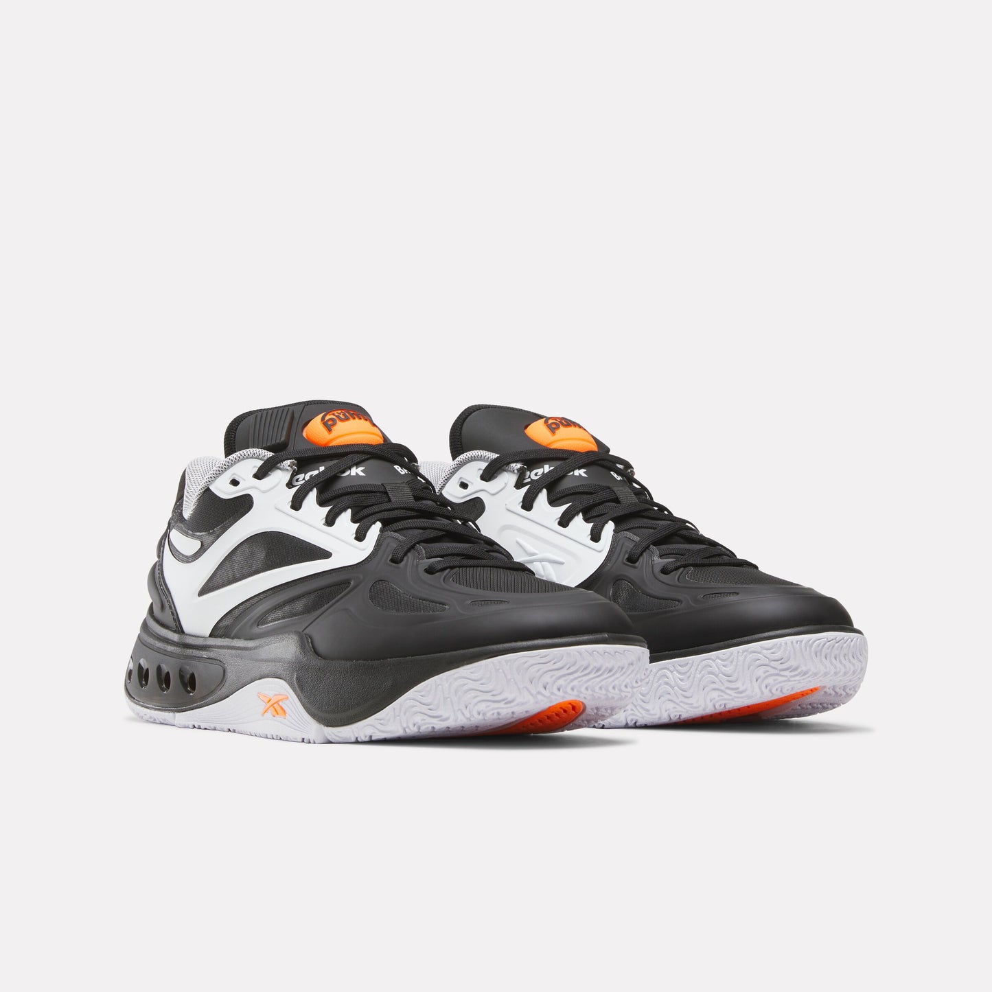 REEBOK FOOTWEAR UNISEX Engine A Pump Shoes WHITE/BLACK/ORANGE