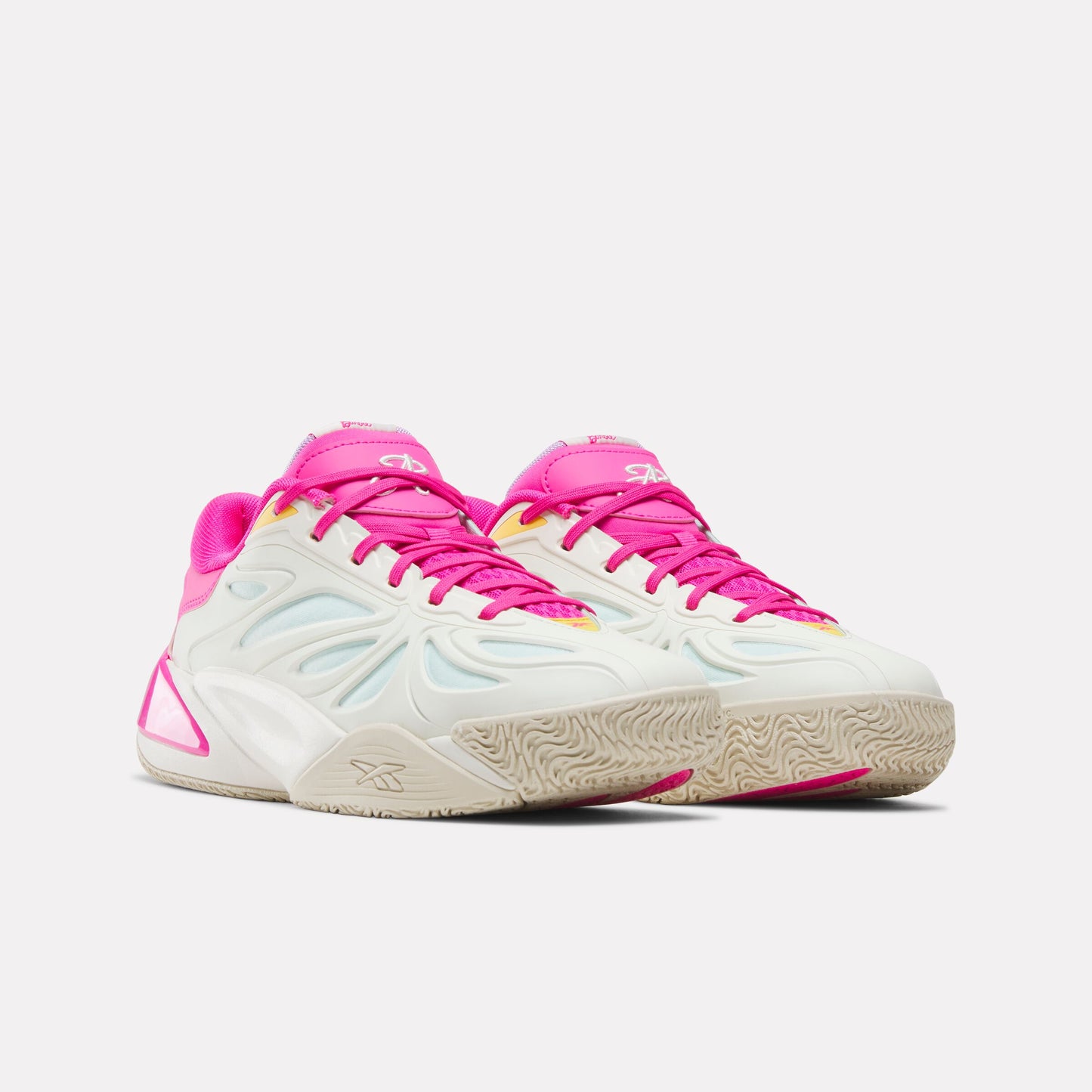 REEBOK FOOTWEAR UNISEX Barbie x Angel Reese 1 Shoes CHALK/PINK/PURPLE