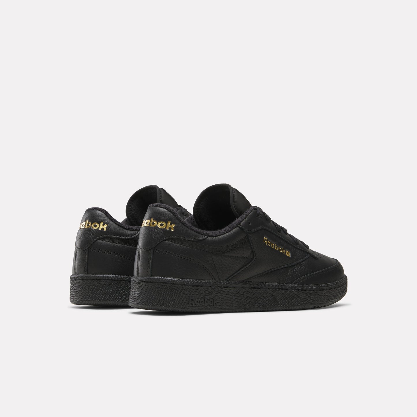 REEBOK FOOTWEAR MEN Club C 85 Shoes BLACK/ALMOSTBLACK/GOLD