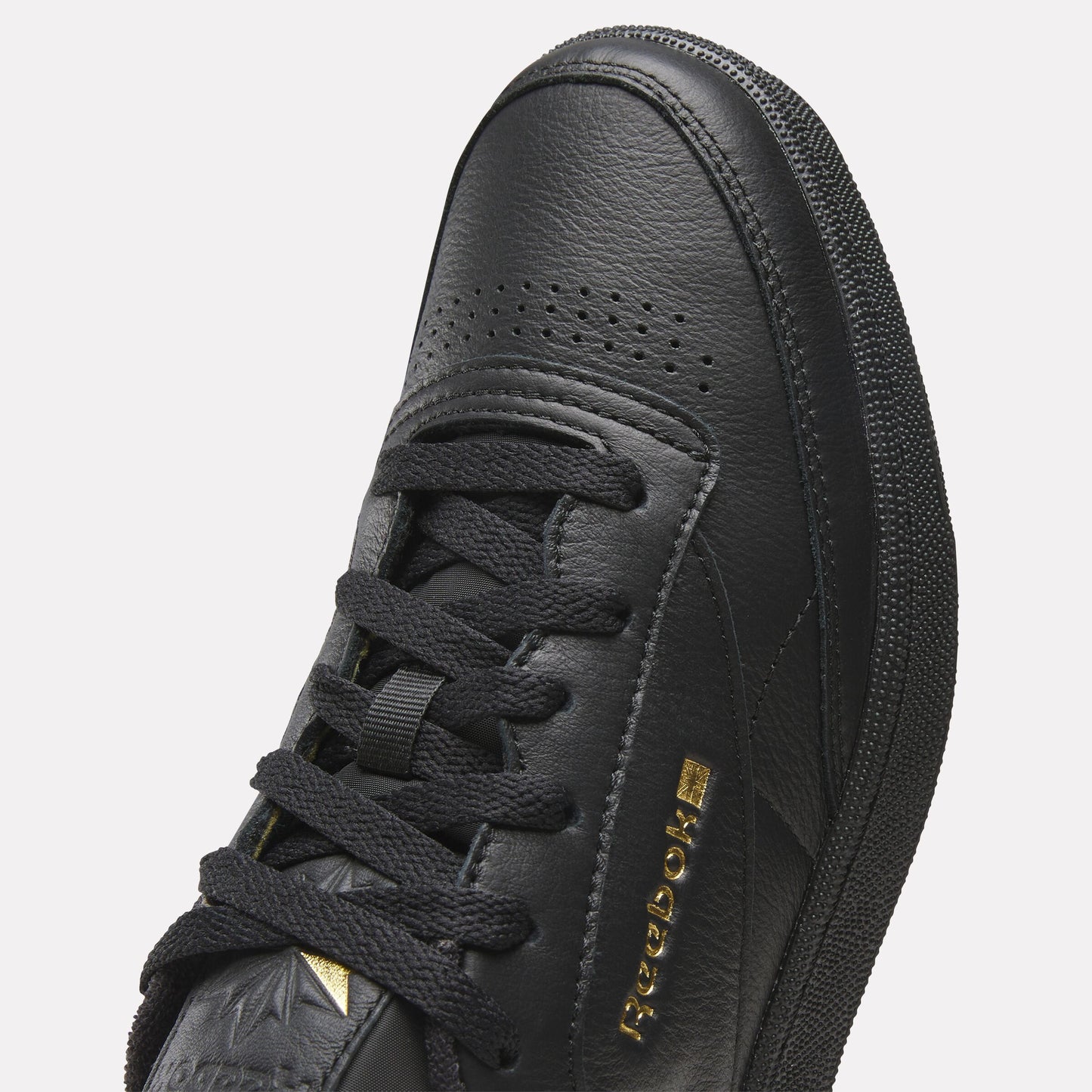 REEBOK FOOTWEAR MEN Club C 85 Shoes BLACK/ALMOSTBLACK/GOLD