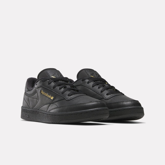 REEBOK FOOTWEAR MEN Club C 85 Shoes BLACK/ALMOSTBLACK/GOLD