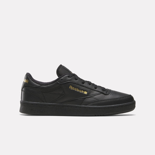 REEBOK FOOTWEAR MEN Club C 85 Shoes BLACK/ALMOSTBLACK/GOLD