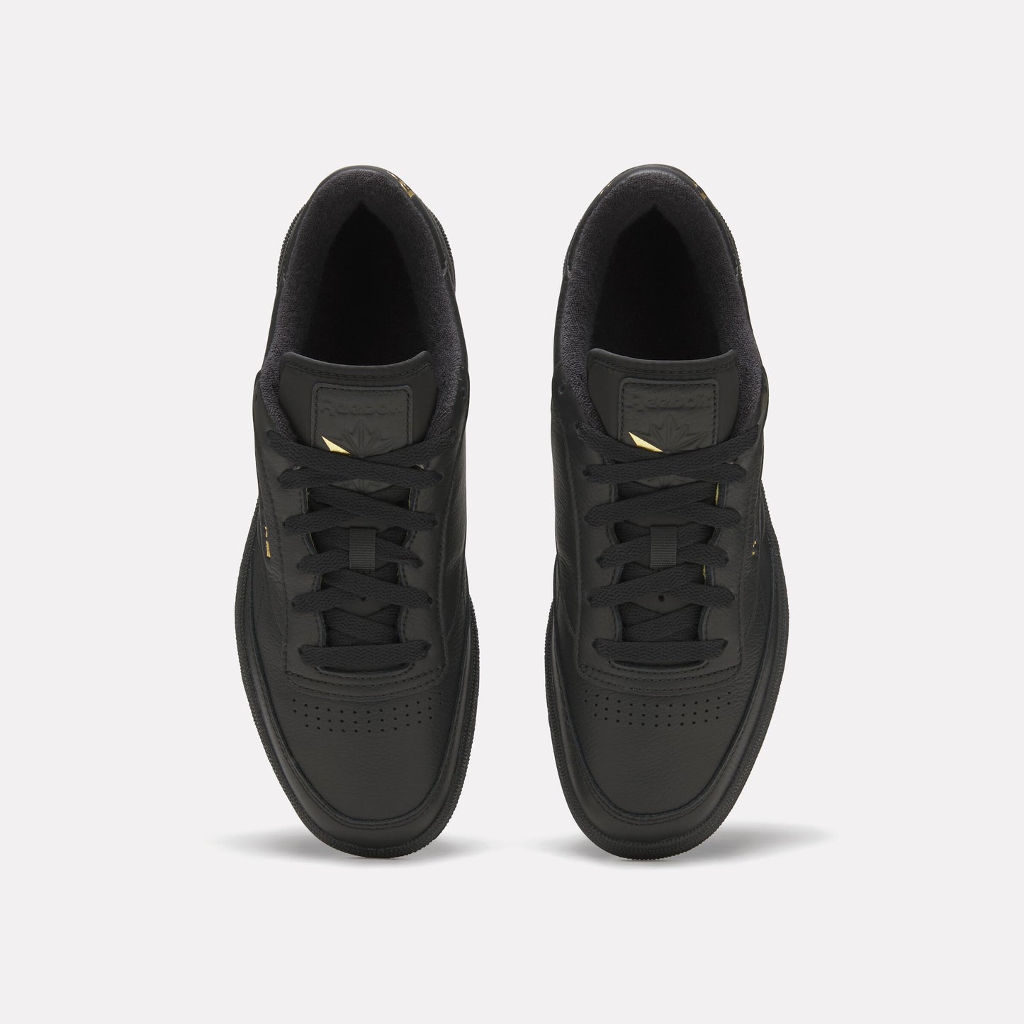 REEBOK FOOTWEAR MEN Club C 85 Shoes BLACK/ALMOSTBLACK/GOLD