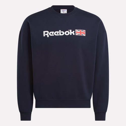 Reebok Apparel Unisex Relaxed Fit Crew Neck Sweatshirt VECTOR NAVY