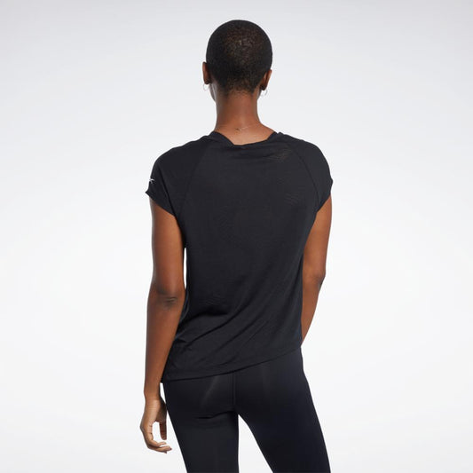 Reebok Apparel Women Burnout T-Shirt BLACK