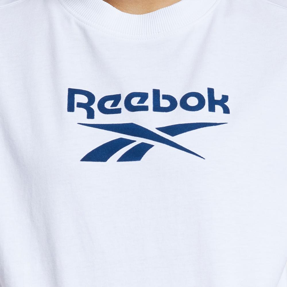 Reebok Apparel Women Classics Big Logo Cropped T-Shirt WHITE