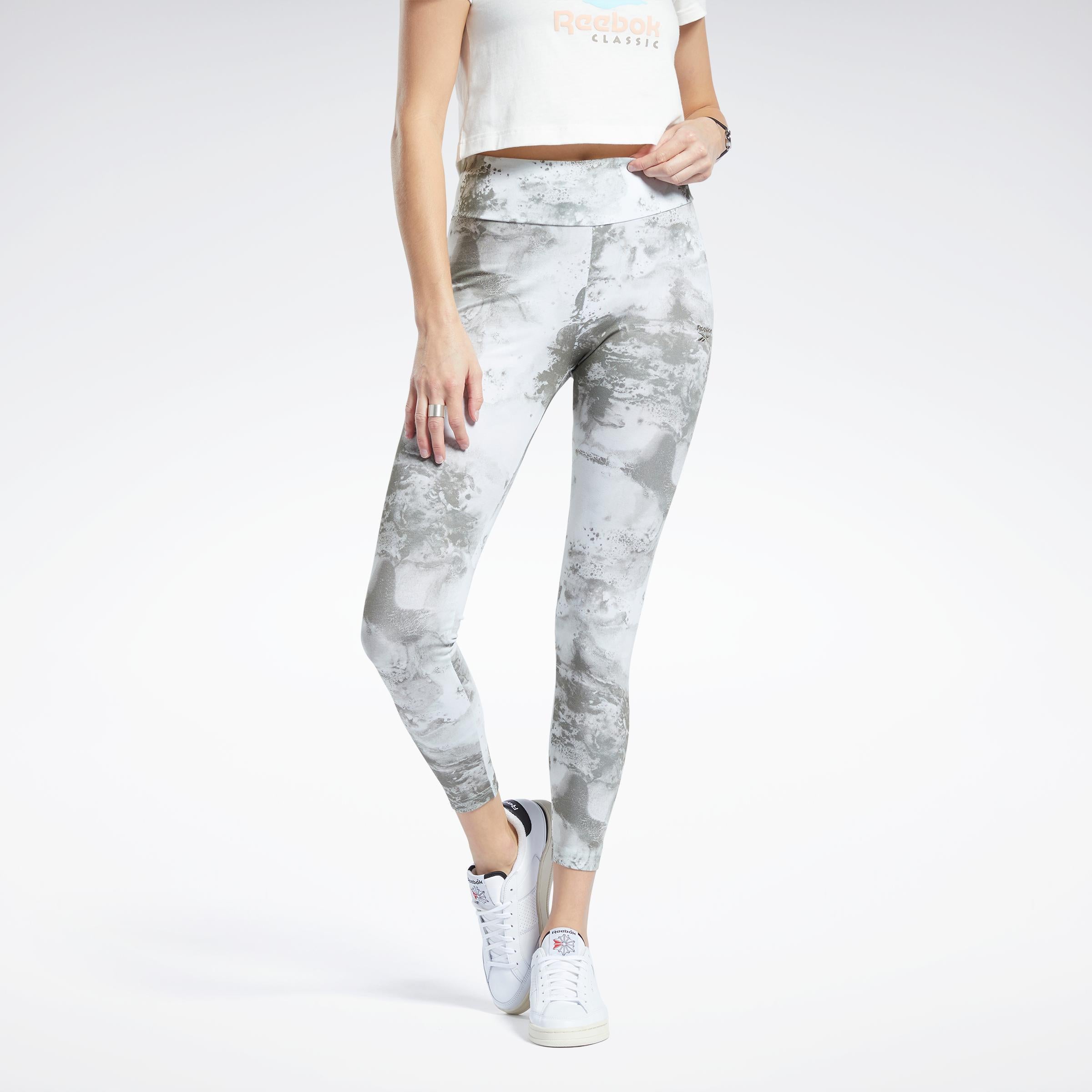 Reebok Apparel Women Classics Cloud Splatter Print Leggings LGTSAG