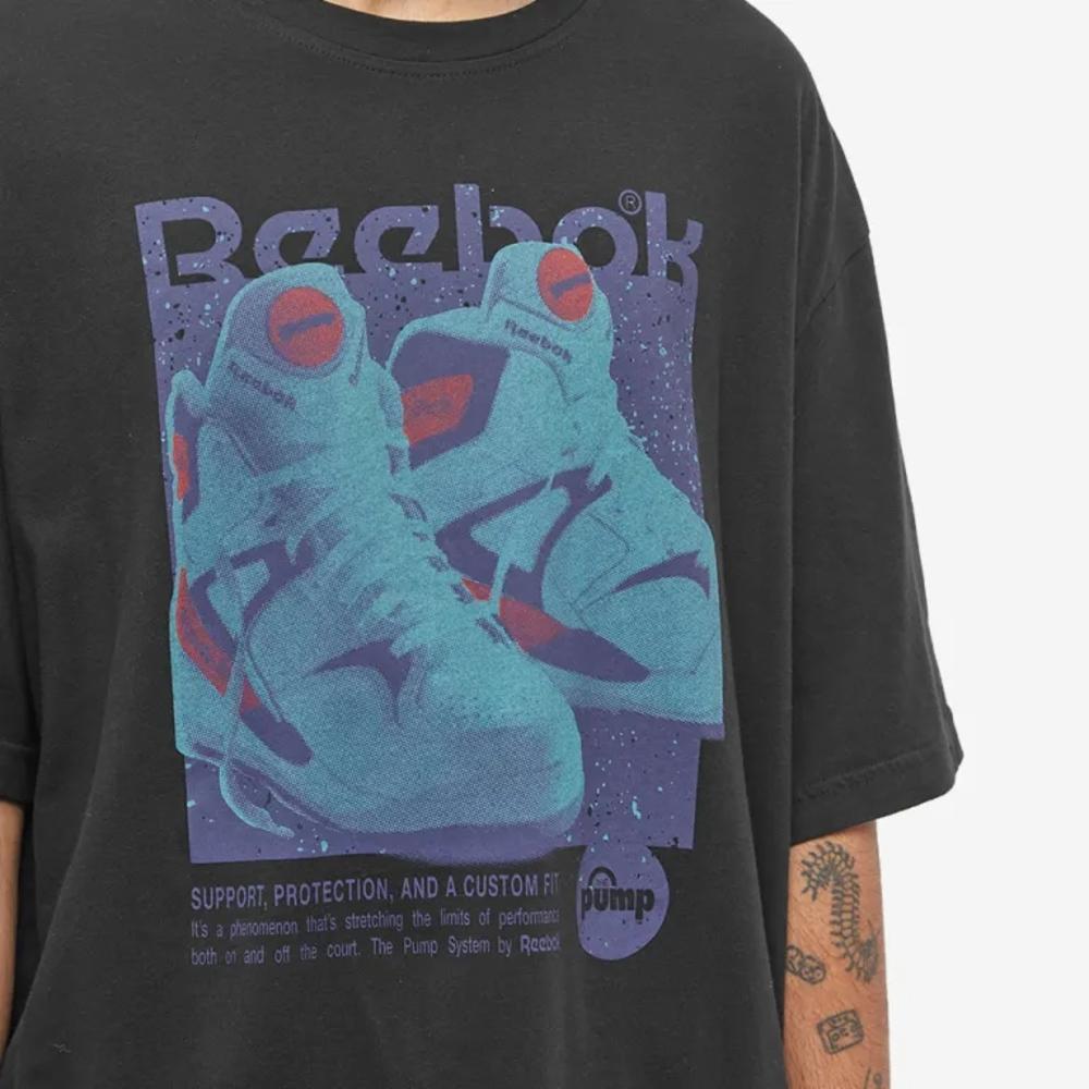 Reebok Apparel Men Reebok Retro Pump T Shirt BLACK