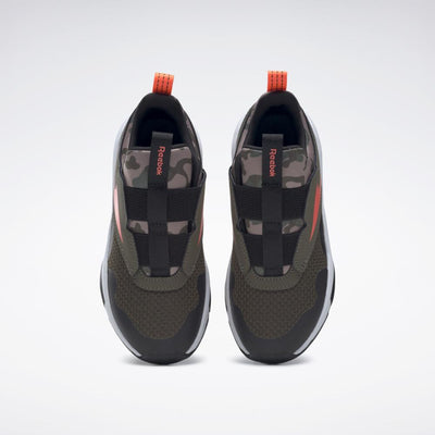 Reebok Footwear Kids Reebok XT Sprinter Slip-On Shoes - Pre-School ARMGRN/CBLACK/ORGFLA
