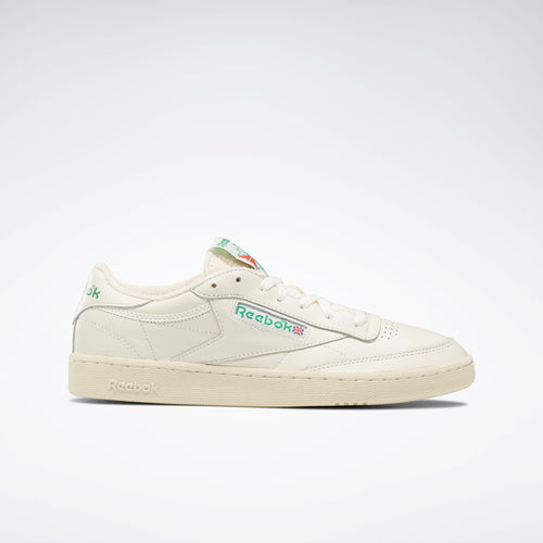 REEBOK FOOTWEAR UNISEX Club C 85 Vintage Shoes TOP-CHALK/PAPERWHT/GLEN GREEN