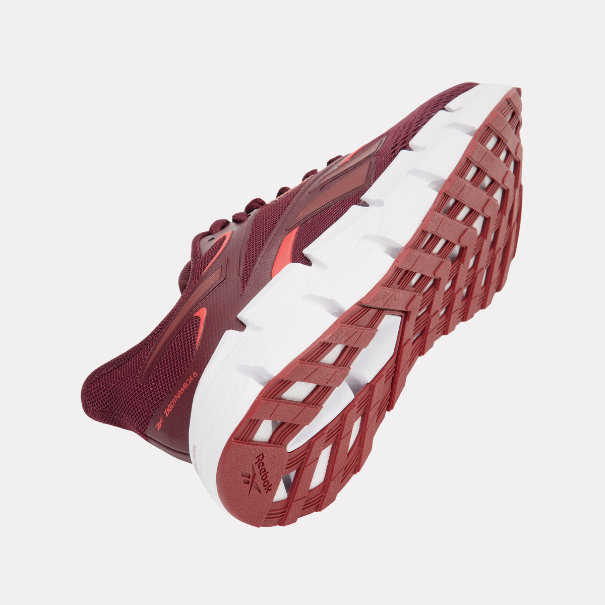 REEBOK FOOTWEAR WOMEN Zig Dynamica 6 Shoes BLACK CHERRY/RETRO RED/LUXE GR