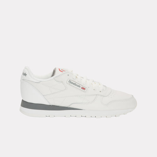 REEBOK FOOTWEAR UNISEX Classic Leather Shoes UNISEX CHALK/CHALK/GREY 4