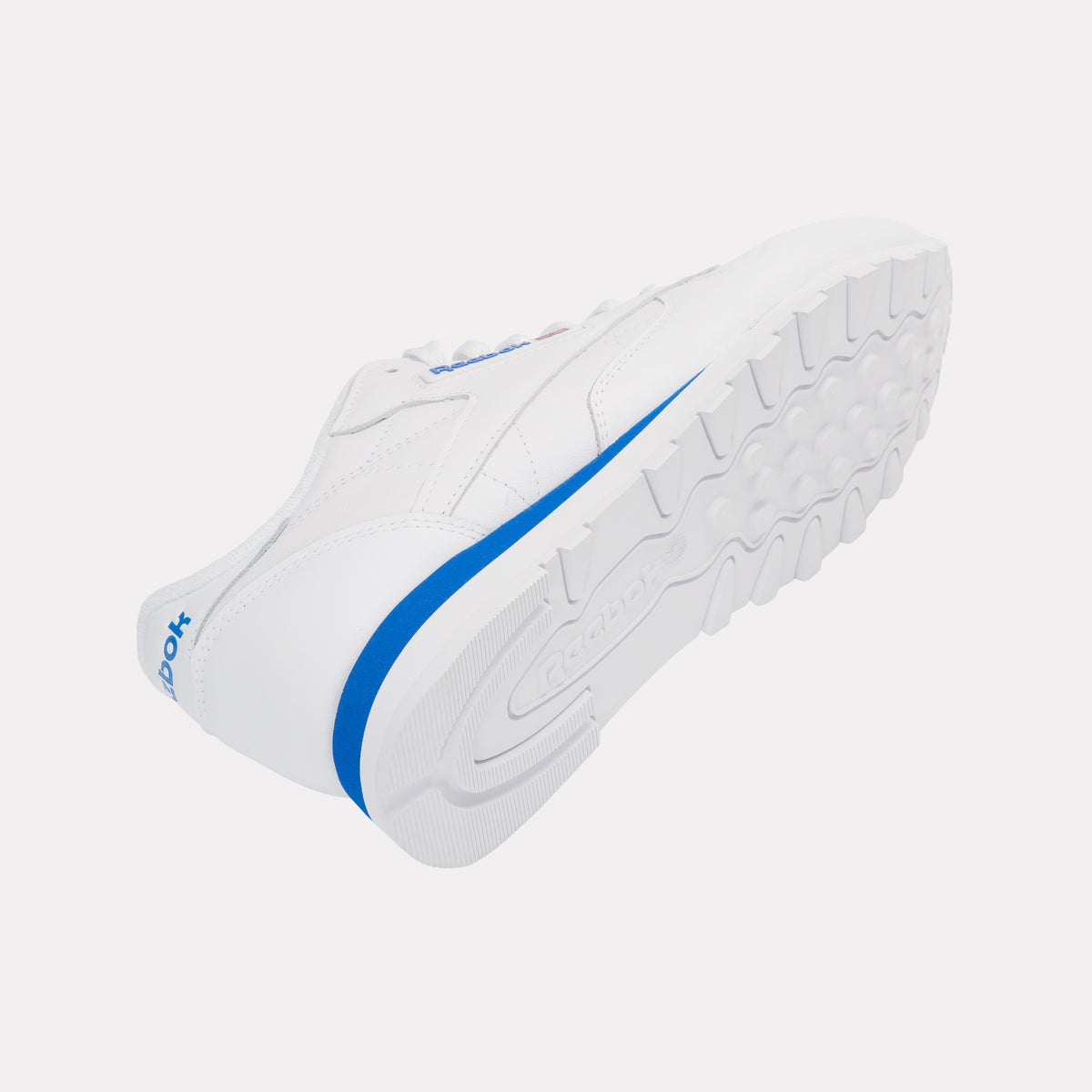 REEBOK FOOTWEAR UNISEX Classic Leather Shoes WHITE/WHITE/OPTIMUM BLUE