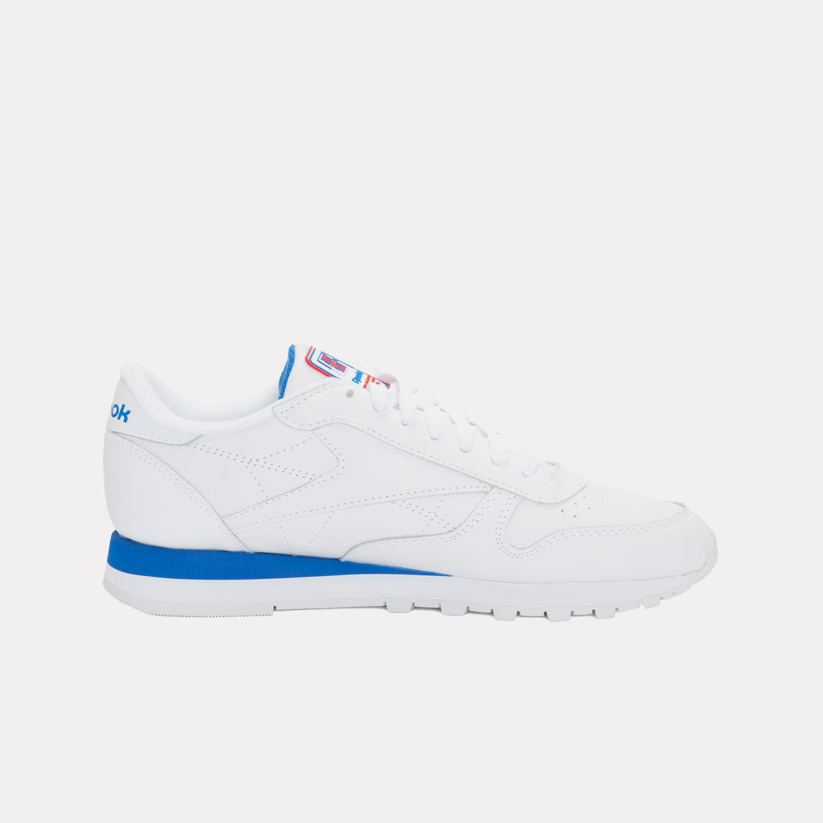 REEBOK FOOTWEAR UNISEX Classic Leather Shoes WHITE/WHITE/OPTIMUM BLUE