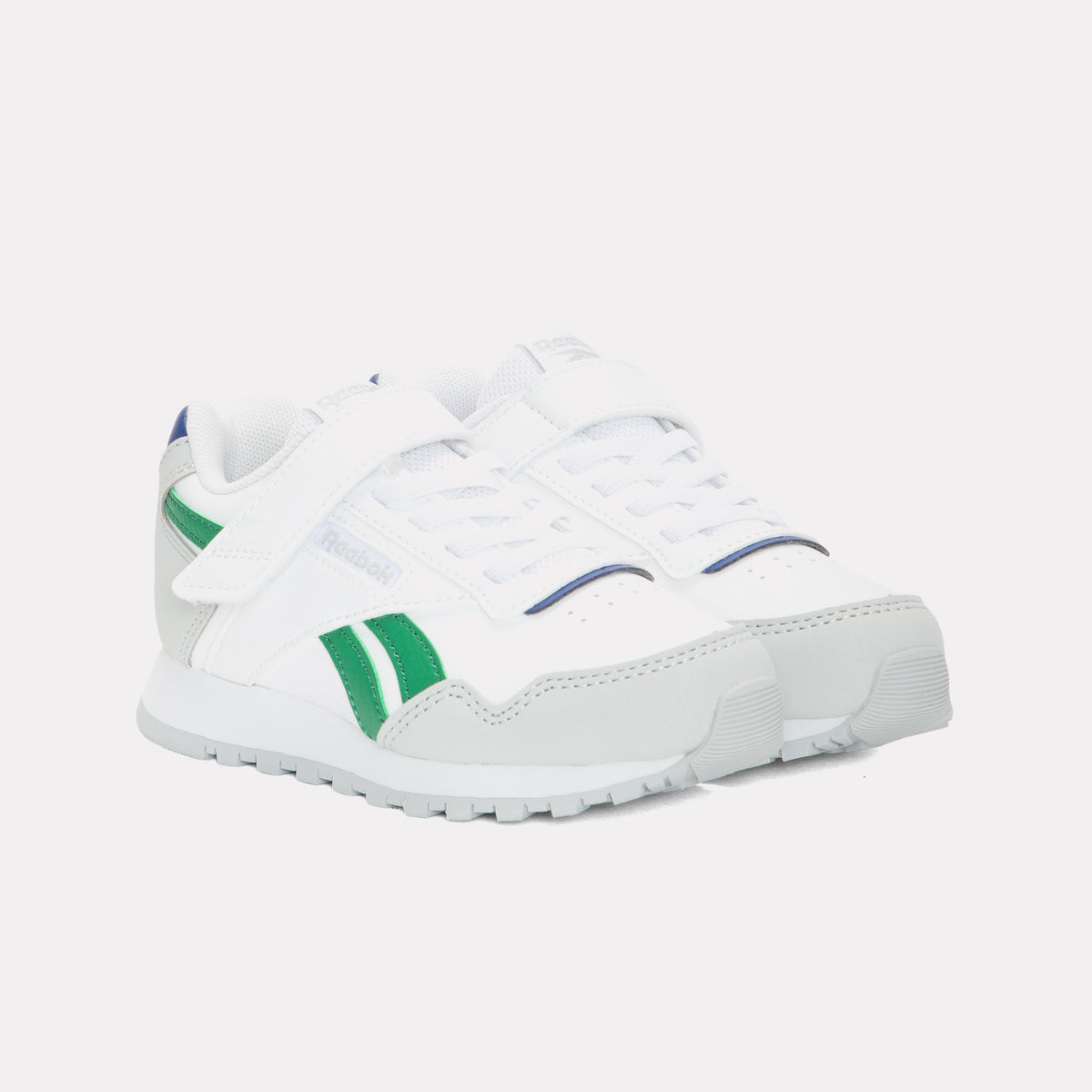 REEBOK FOOTWEAR KIDS Reebok Glide Elastic Lace & Top Strap Shoes WHITE/GREY1/CLASSICCOBALT