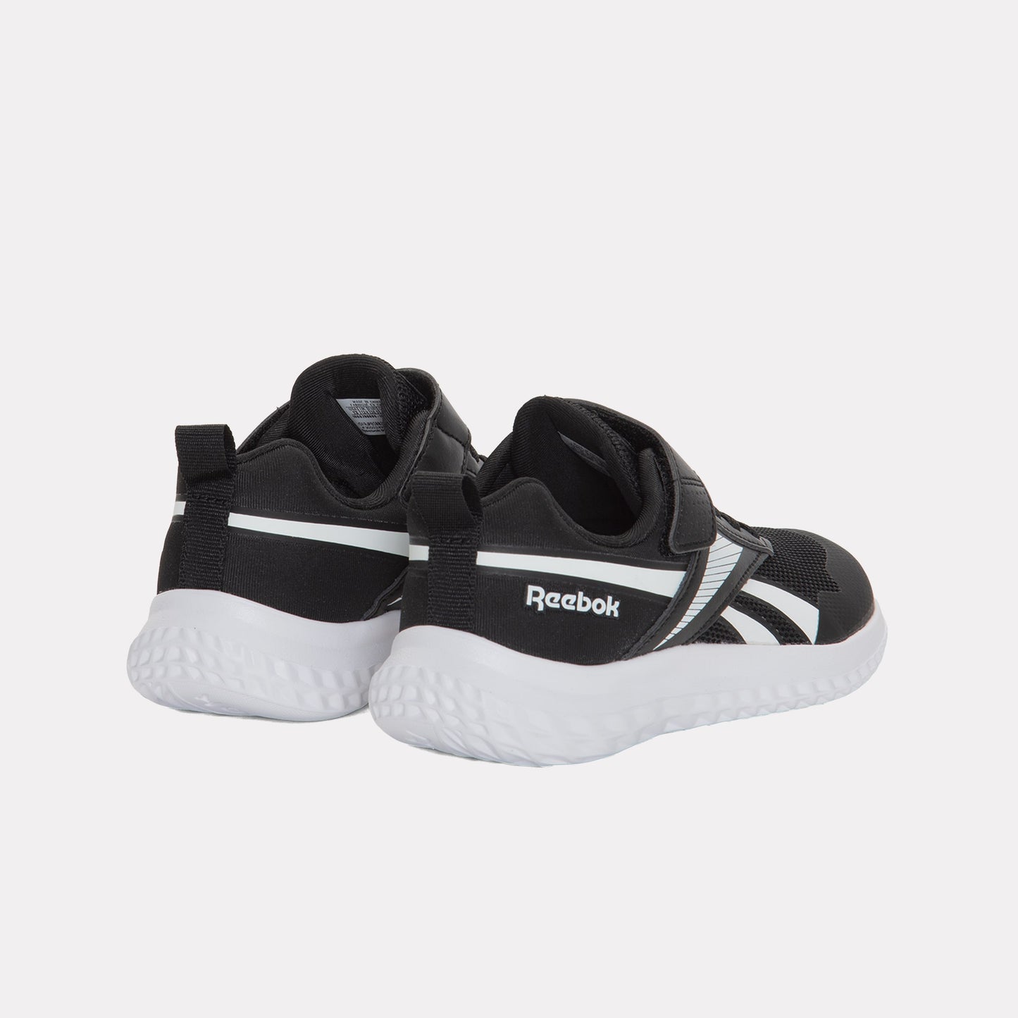 REEBOK FOOTWEAR KIDS Rush Runner Shoes – Pre-School BLACK/BLACK/WHITE
