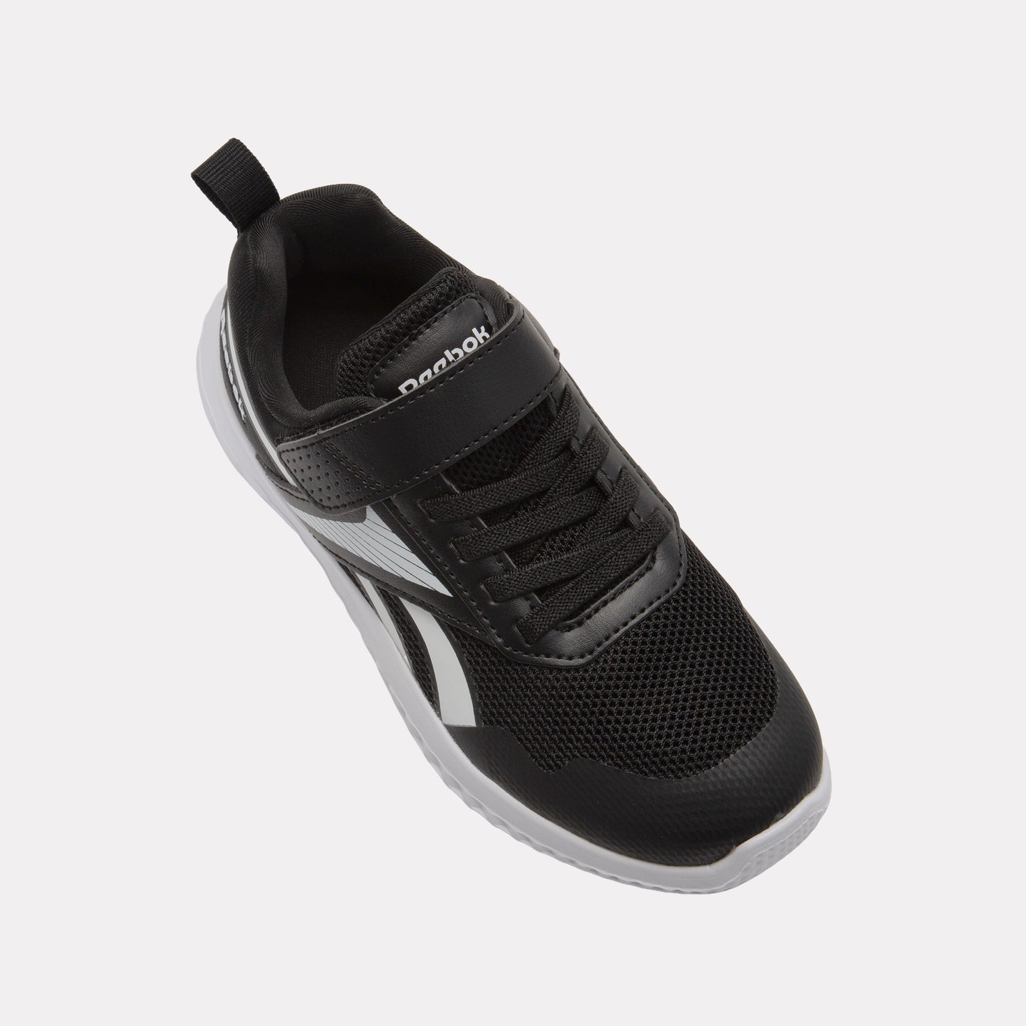 REEBOK FOOTWEAR KIDS Rush Runner Shoes – Pre-School BLACK/BLACK/WHITE