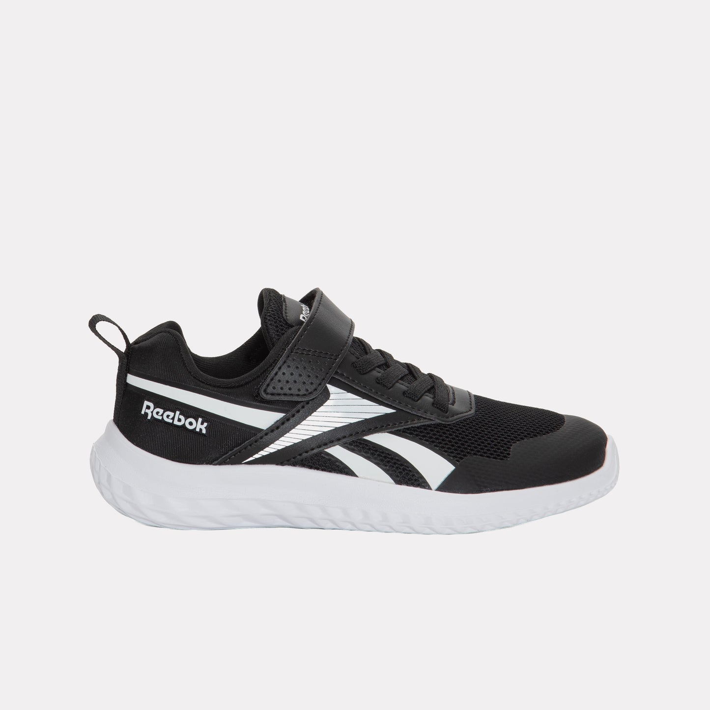 REEBOK FOOTWEAR KIDS Rush Runner Shoes – Pre-School BLACK/BLACK/WHITE