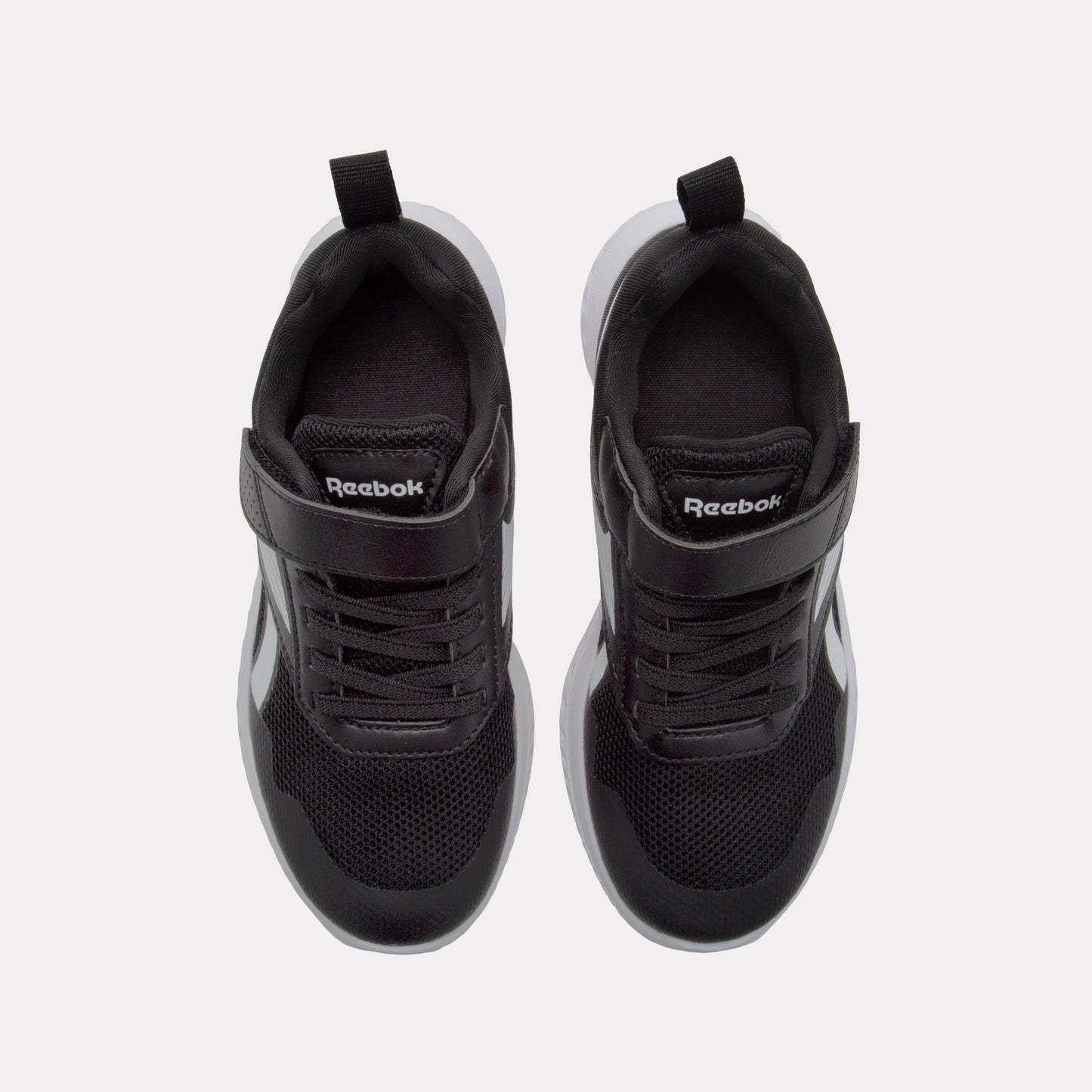 REEBOK FOOTWEAR KIDS Rush Runner Shoes – Pre-School BLACK/BLACK/WHITE