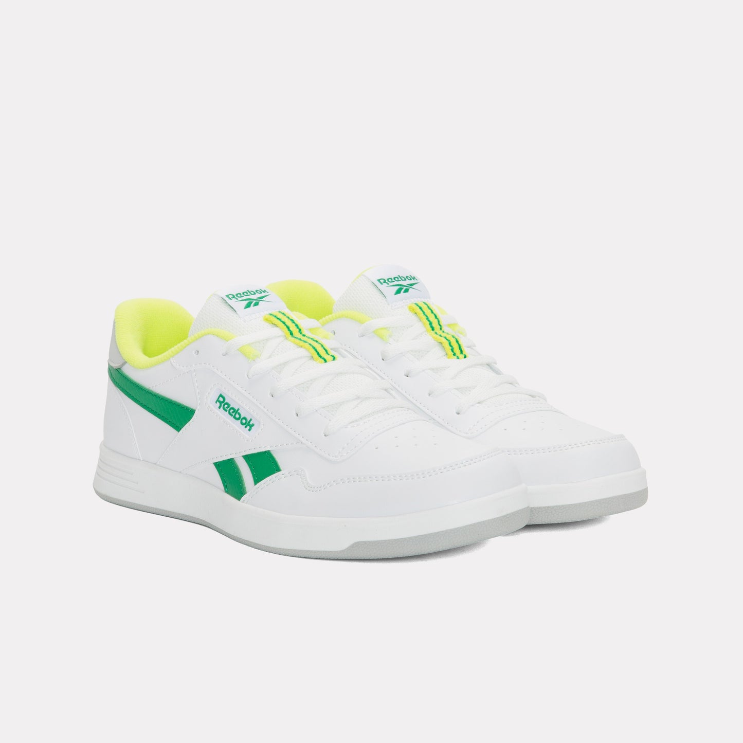 REEBOK FOOTWEAR KIDS Court Advance Shoes – Pre-School WHITE/CLASSICGREEN/SOLARACIDYE
