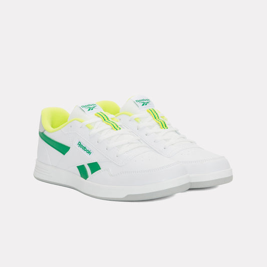 REEBOK FOOTWEAR KIDS Court Advance Shoes – Pre-School WHITE/CLASSICGREEN/SOLARACIDYE