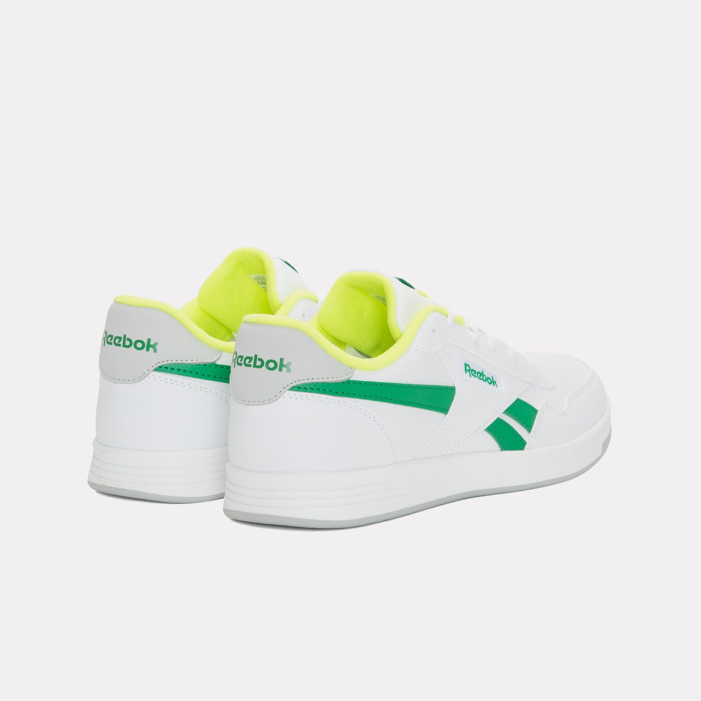 REEBOK FOOTWEAR KIDS Court Advance Shoes – Pre-School WHITE/CLASSICGREEN/SOLARACIDYE