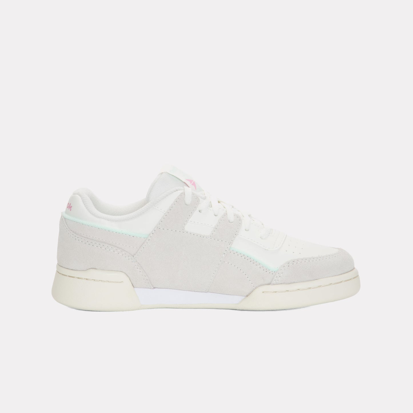 REEBOK FOOTWEAR KIDS Workout Plus Shoes – Grade School CHALK/PLAYFULPINK/INVERTEDAQUA
