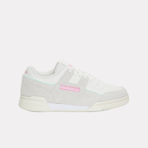 REEBOK FOOTWEAR KIDS Workout Plus Shoes – Grade School CHALK/PLAYFULPINK/INVERTEDAQUA