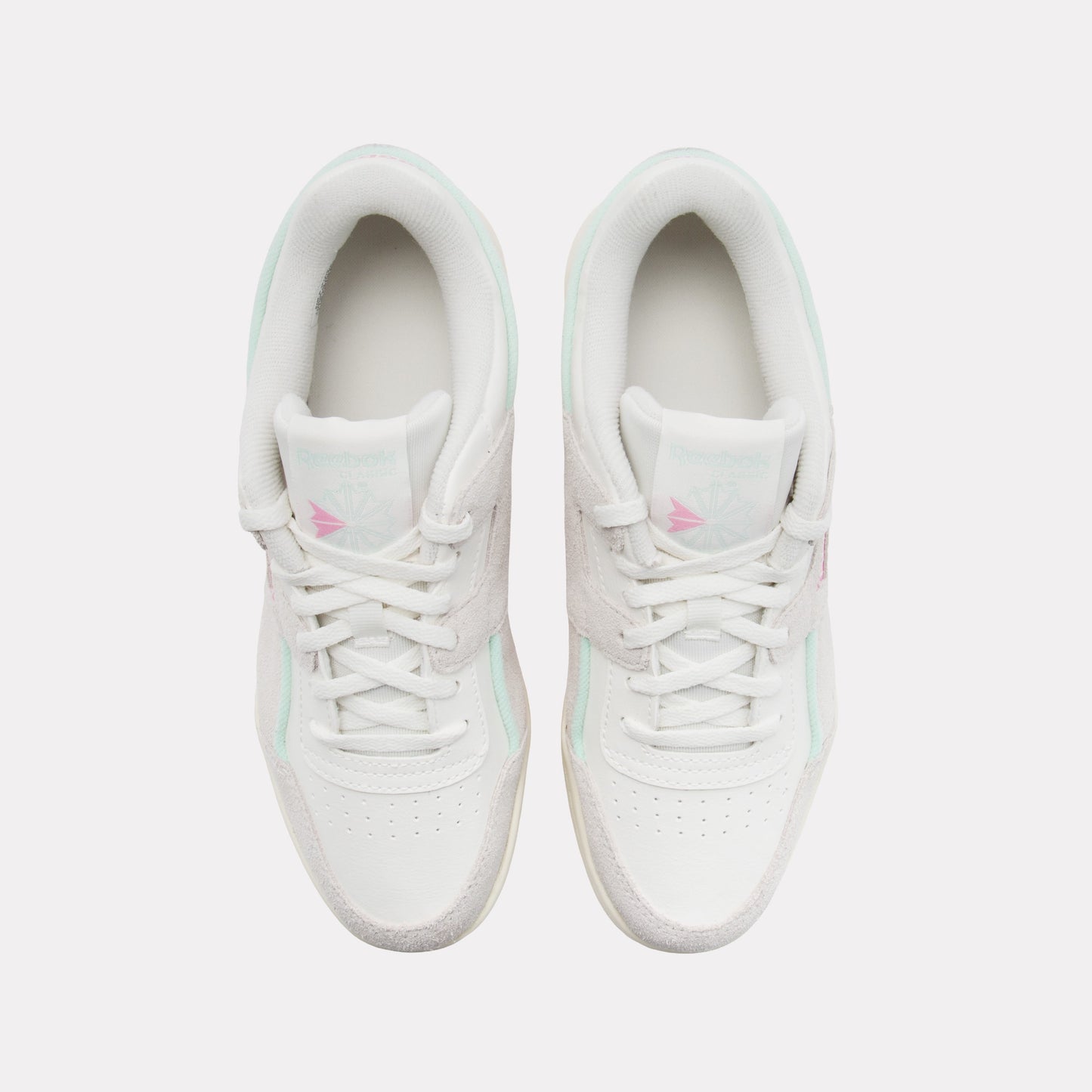 REEBOK FOOTWEAR KIDS Workout Plus Shoes – Grade School CHALK/PLAYFULPINK/INVERTEDAQUA
