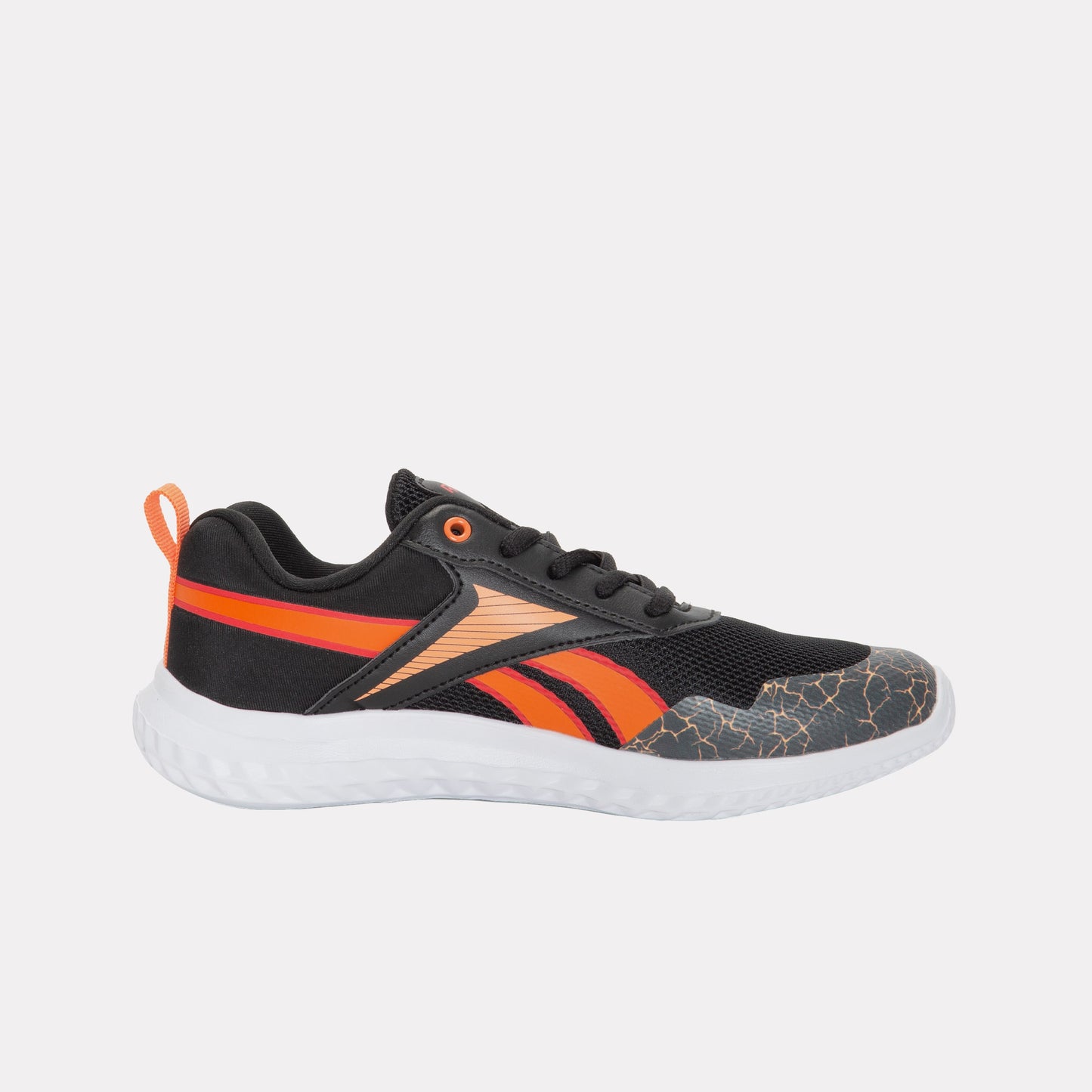 REEBOK FOOTWEAR KIDS Rush Runner Shoes – Pre-School BLACK/ARENAORANGE/SPORTRED