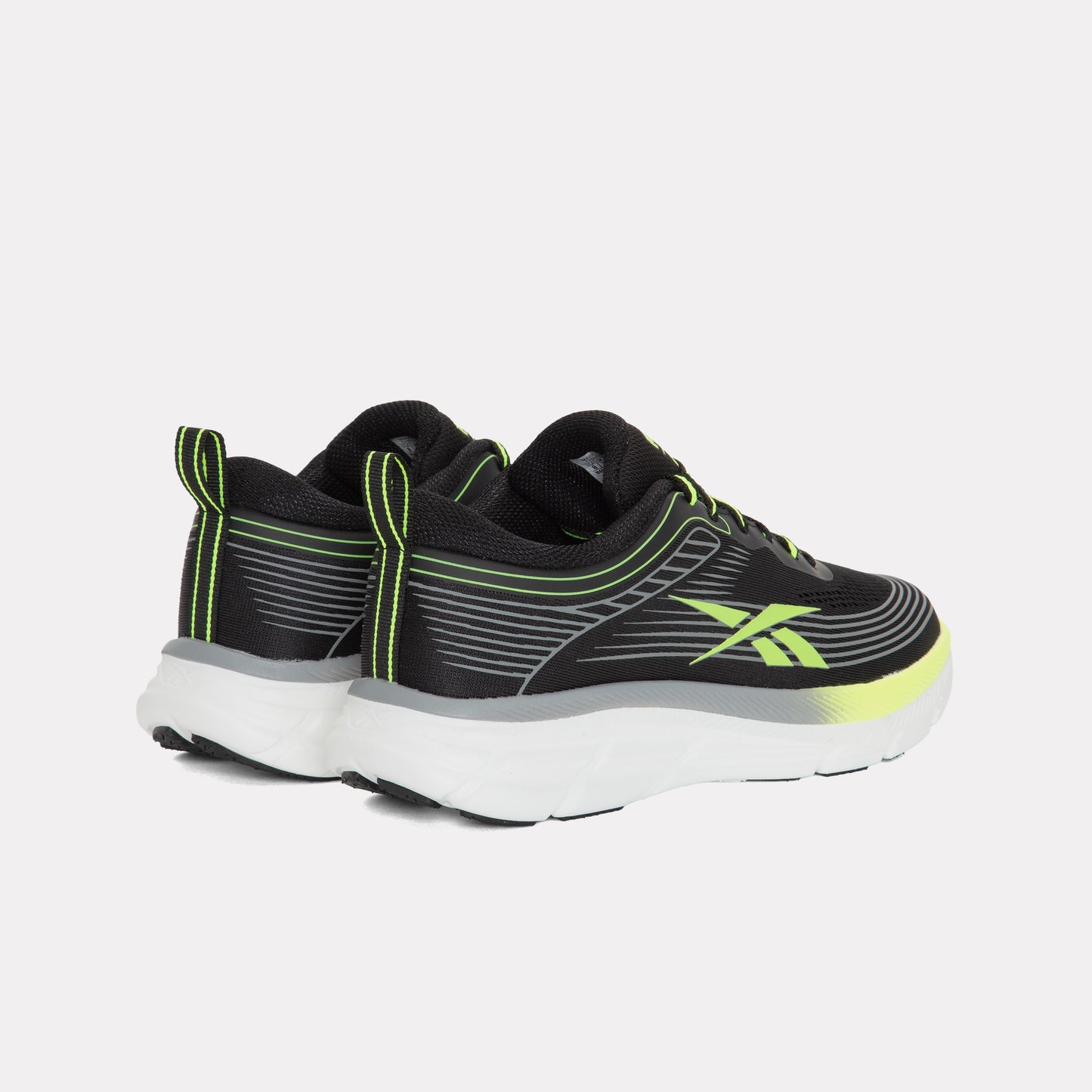 REEBOK FOOTWEAR MEN Road Strider Running Shoes BLACK/GREEN GLOW/WHITE