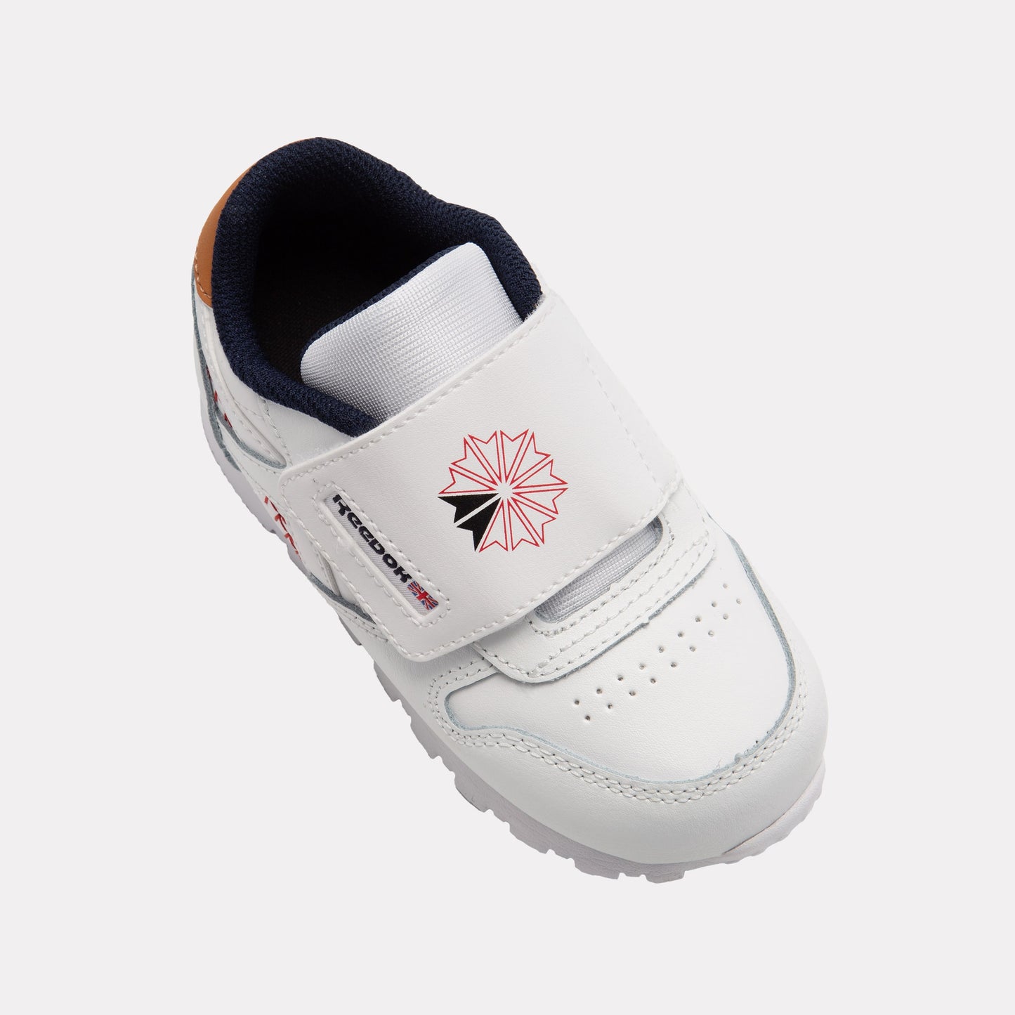 REEBOK FOOTWEAR KIDS Classic Leather Shoes – Baby & Toddler FTWRWHITE/VECTORNAVY/FLASHRED
