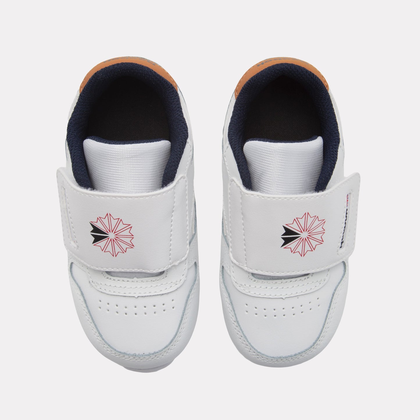 REEBOK FOOTWEAR KIDS Classic Leather Shoes – Baby & Toddler FTWRWHITE/VECTORNAVY/FLASHRED