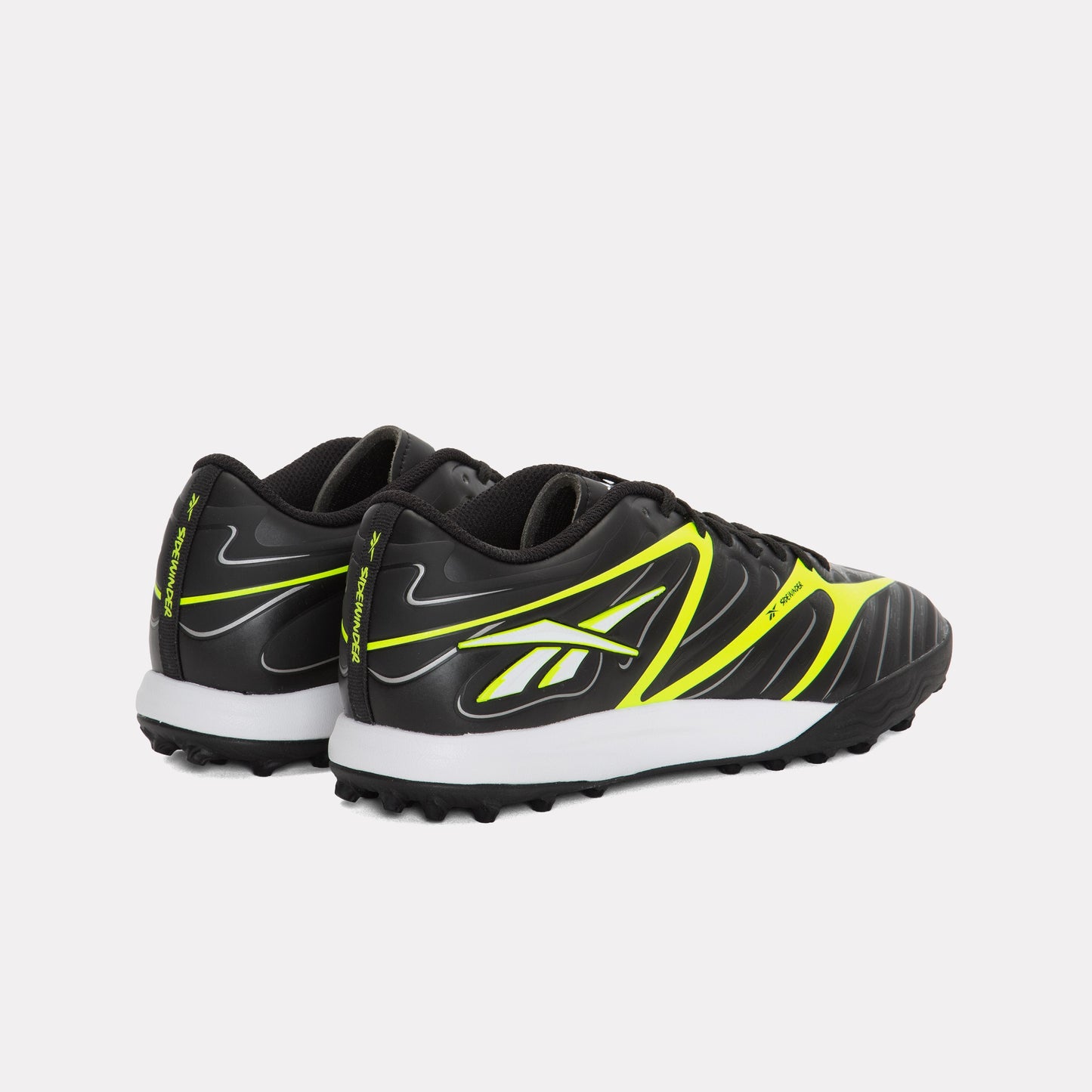 REEBOK FOOTWEAR UNISEX Sidewinder 26 Club Turf Soccer Shoes BLACK/DIGITAL LIME/WHITE