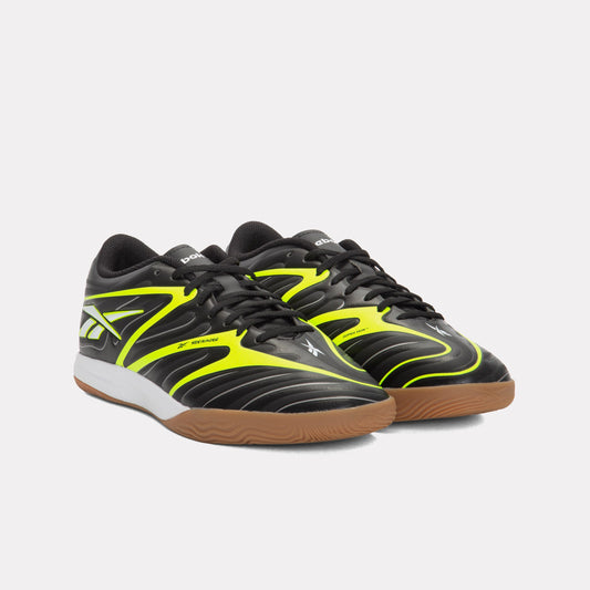 REEBOK FOOTWEAR UNISEX Sidewinder 26 Club Indoor Soccer Shoes BLACK/DIGITAL LIME/WHITE