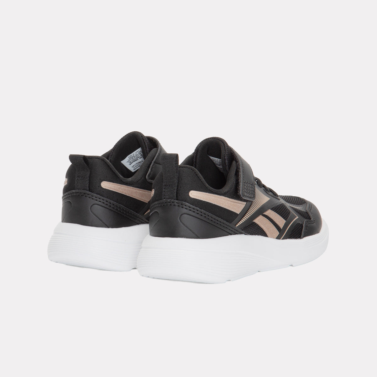 REEBOK FOOTWEAR KIDS Rush Runner 6.0 Shoes - Pre-School BLACK/ROSE GOLD/FTWR WHITE
