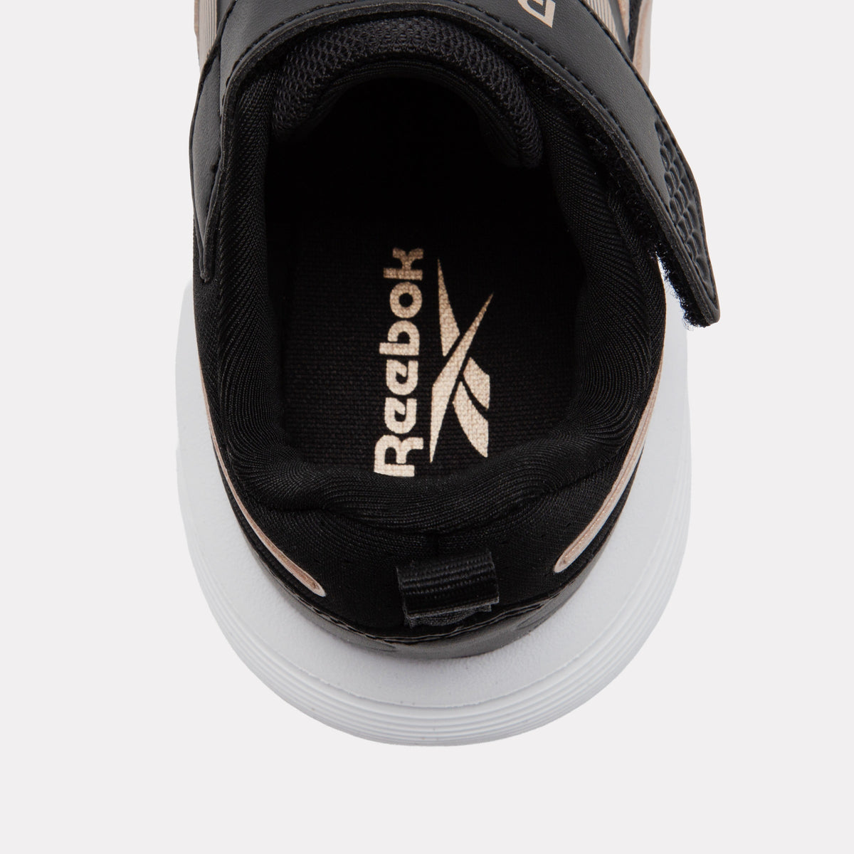 REEBOK FOOTWEAR KIDS Rush Runner 6.0 Shoes - Pre-School BLACK/ROSE GOLD/FTWR WHITE