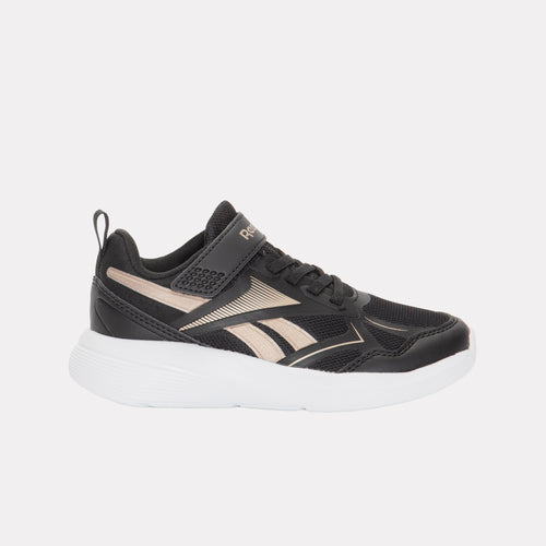 REEBOK FOOTWEAR KIDS Rush Runner 6.0 Shoes - Pre-School BLACK/ROSE GOLD/FTWR WHITE