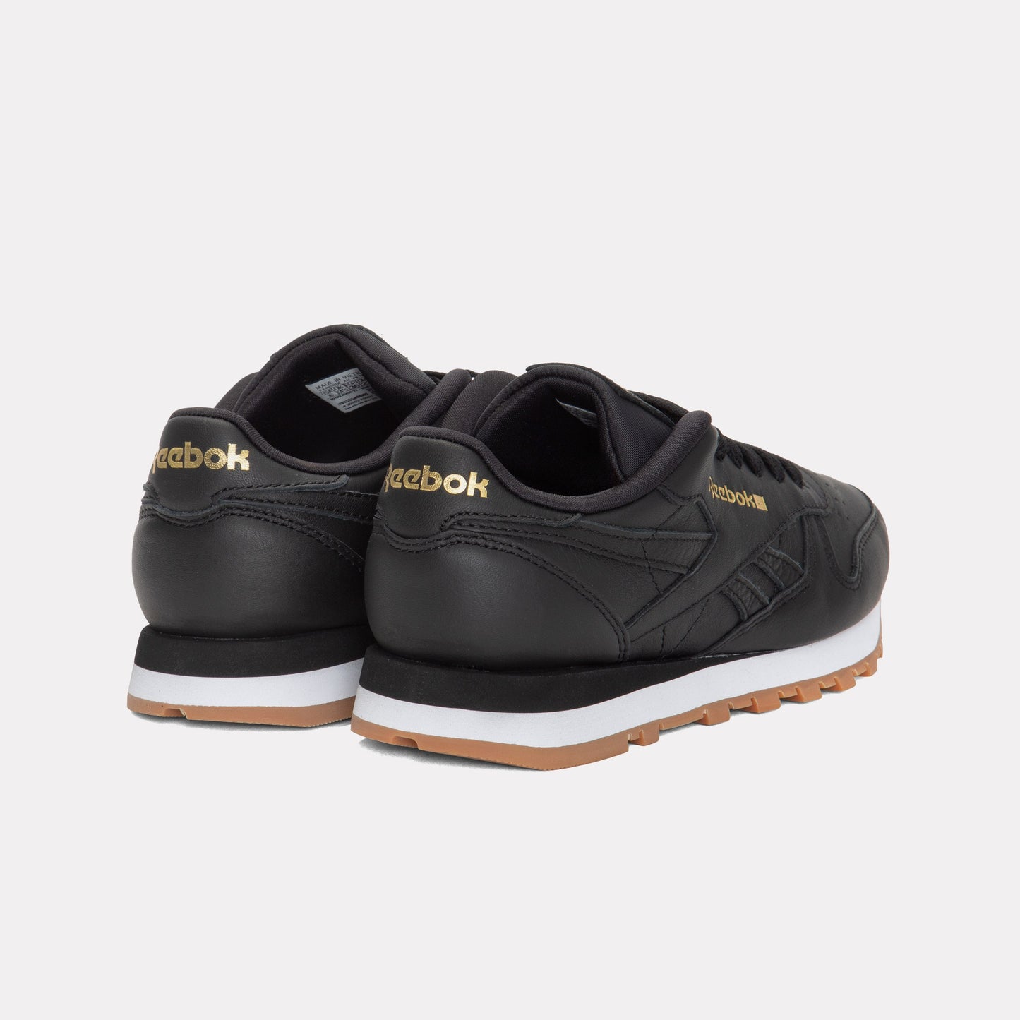 REEBOK FOOTWEAR WOMEN Classic Leather Shoes BLACK/WHITE/GUM