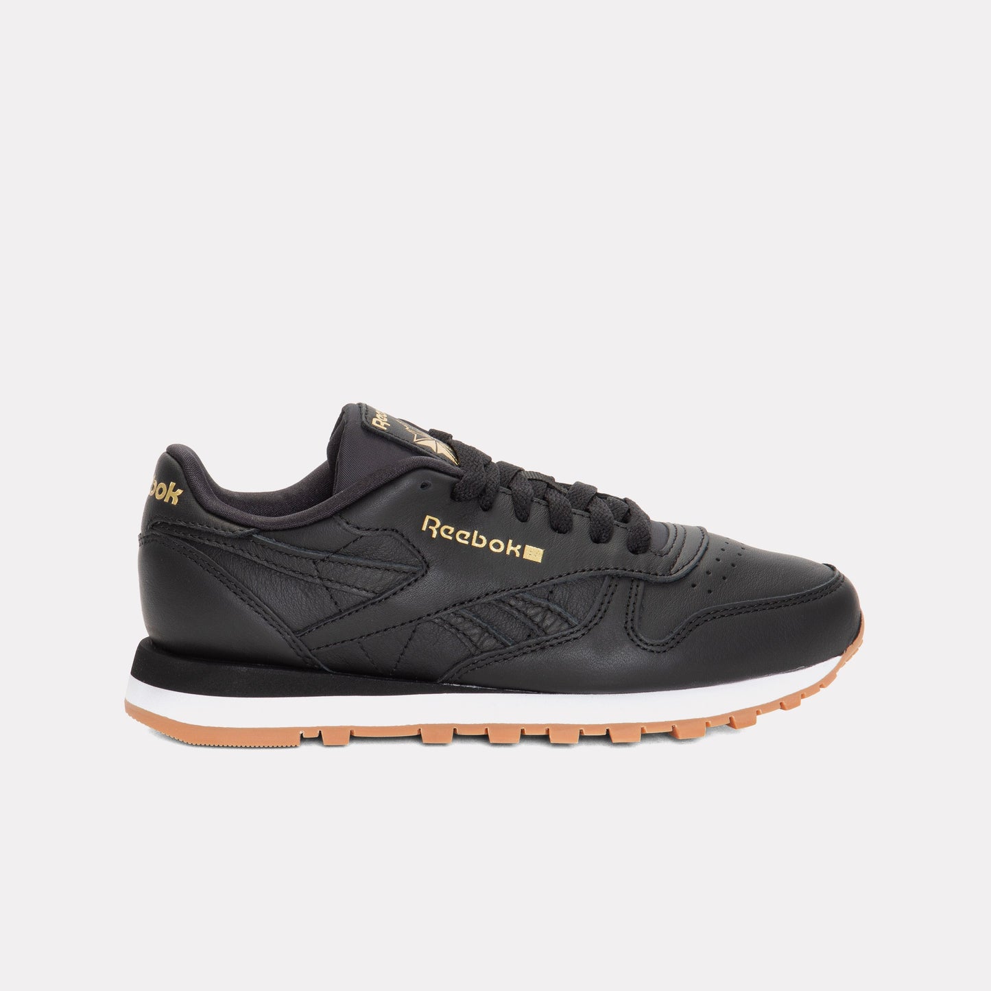 REEBOK FOOTWEAR WOMEN Classic Leather Shoes BLACK/WHITE/GUM