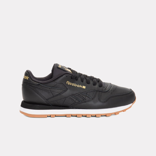 REEBOK FOOTWEAR WOMEN Classic Leather Shoes BLACK/WHITE/GUM