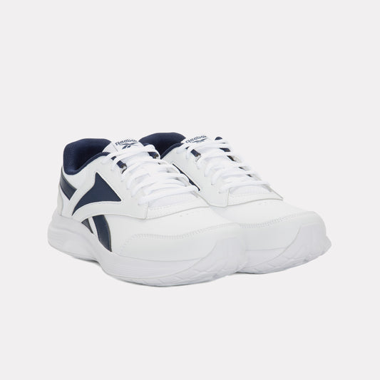 REEBOK FOOTWEAR MEN Walk Ultra 7 DMX Max Wide Shoes WHITE/CONAVY/CROYAL