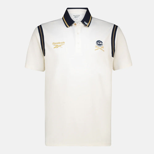REEBOK APPAREL MEN Crushers GC Varsity Short Sleeve Polo CHALK/GOLD/VECTOR NAVY
