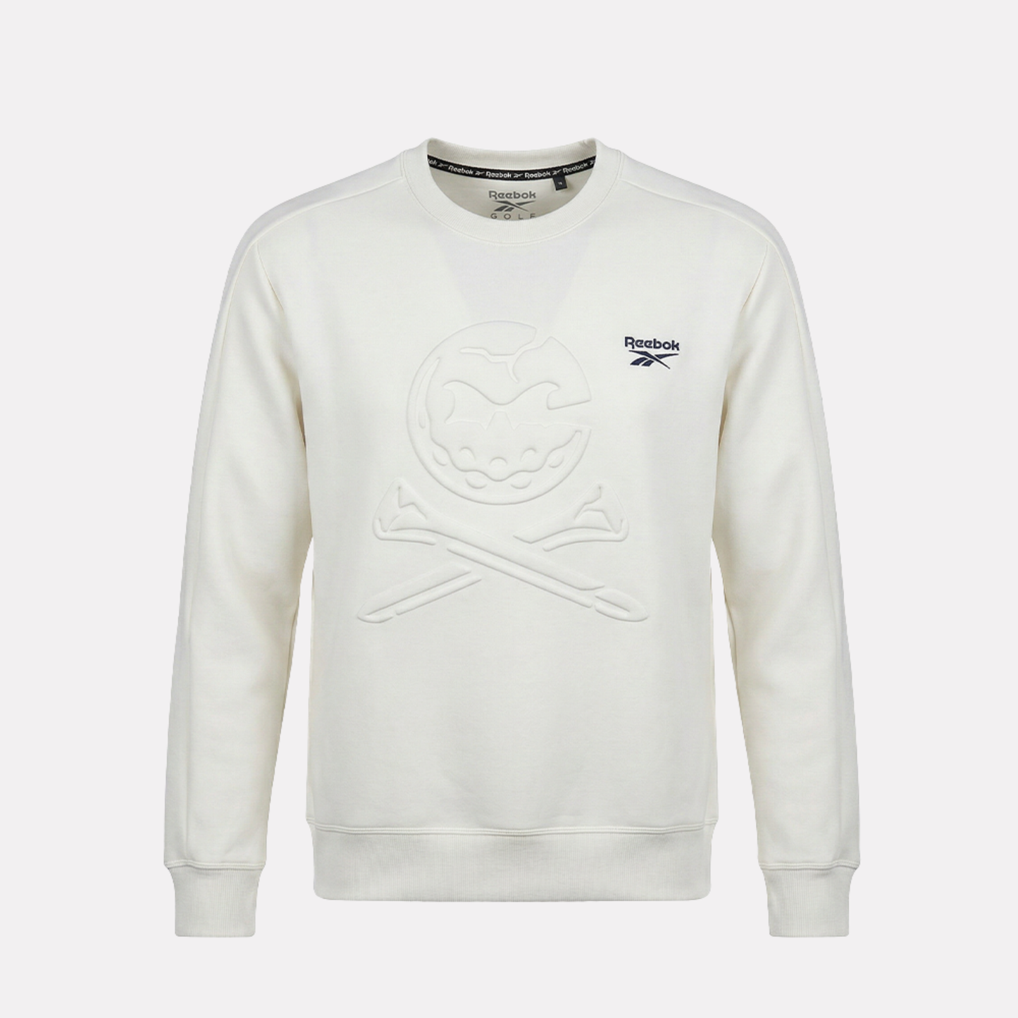 REEBOK APPAREL MEN Golf Scuba Knit Crewneck Sweatshirt CHALK